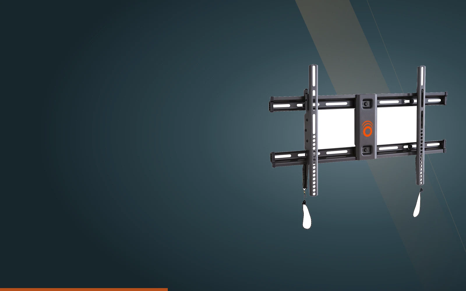 Low-profile fixed TV wall mount hardware