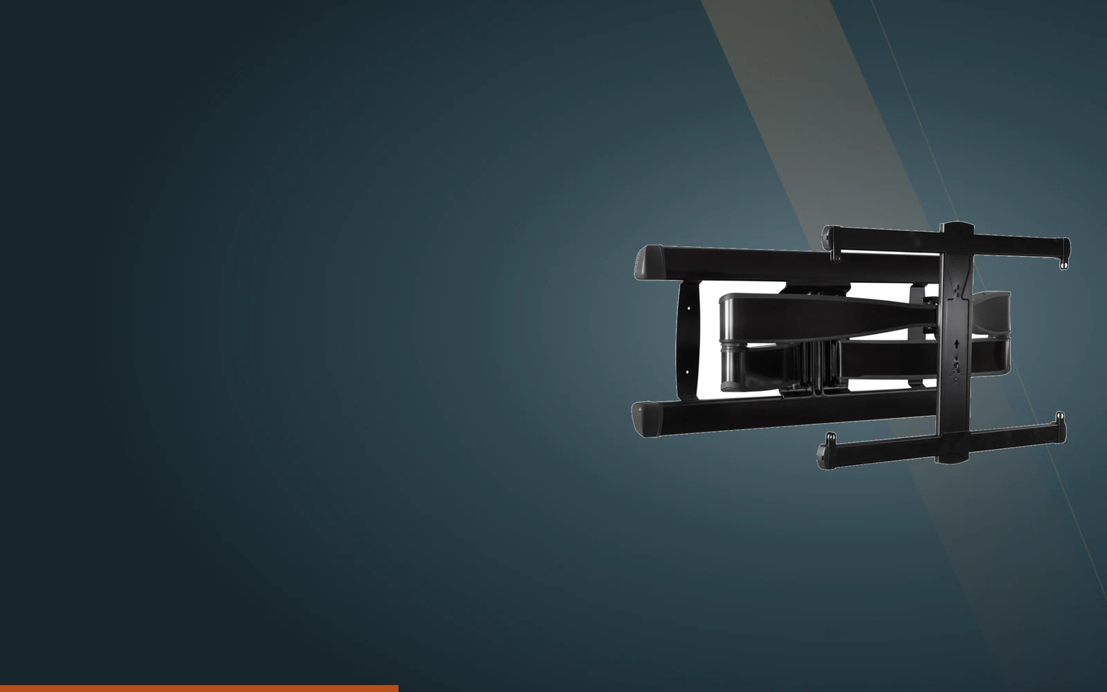 Articulating full-motion TV wall mount hardware