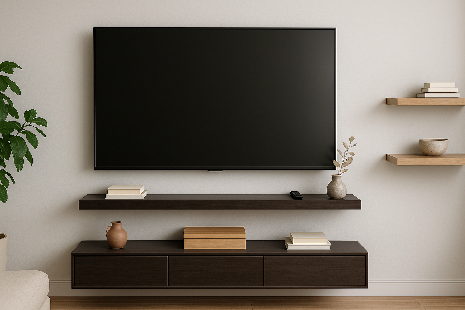 You are currently viewing Transform Your Living Room with Stylish TV Mounts and Floating Shelves